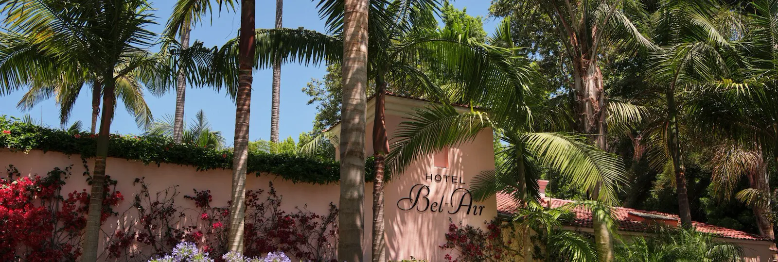 Exterior signage at Hotel Bel-Air, Los Angeles