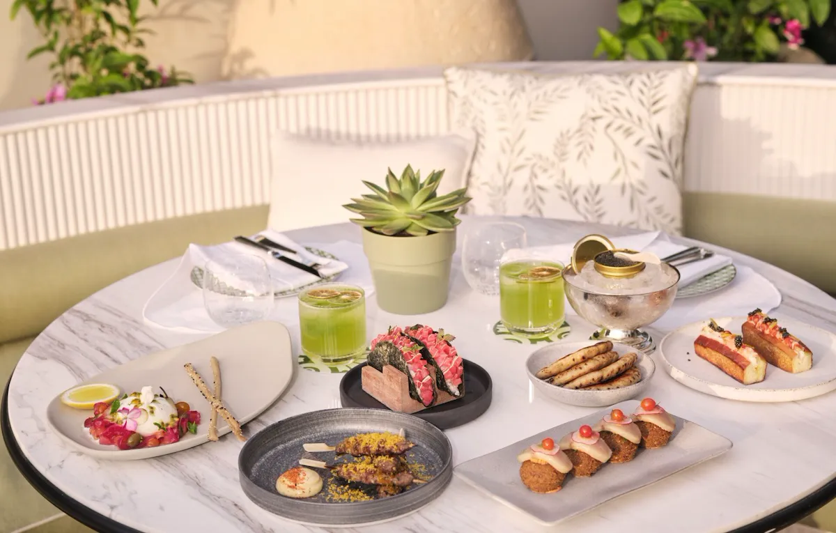 Image of Veranda design and food at The Lana - Dorchester Collection