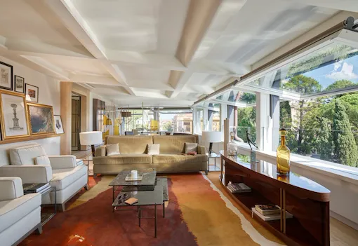 Living area at Bellavista Penthouse suite, Hotel Eden