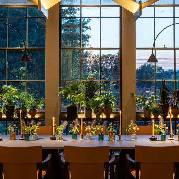 Interior of Woven restaurant at Coworth Park