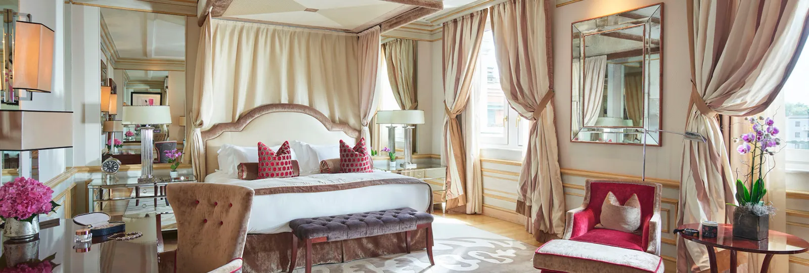 Imperial Executive Suite Bedroom enhanced with warm colours pieces of furniture