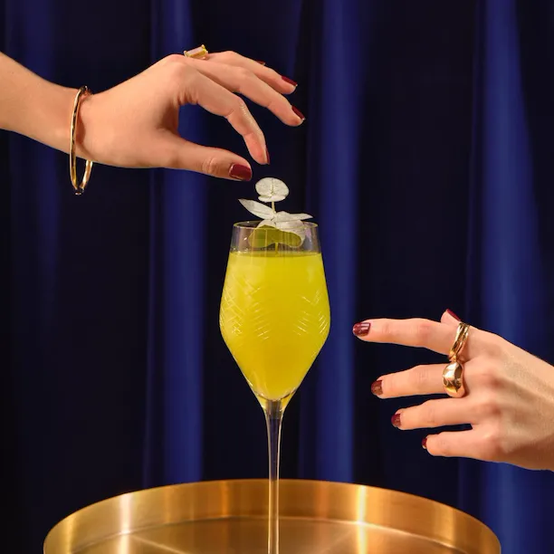 Images of various cocktail offerings at Bitter Honey, The Lana, Dorchester Collection, Dubai.