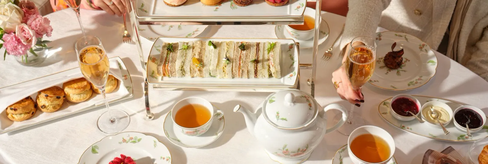 Images of Afternoon Tea at The Gallery, The Lana, Dorchester Collection, Dubai.
