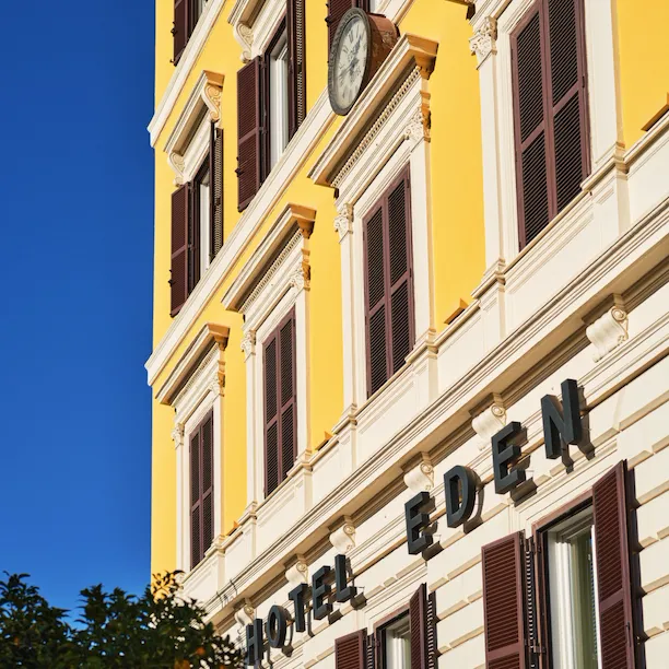 Detail of Hotel Eden external facade