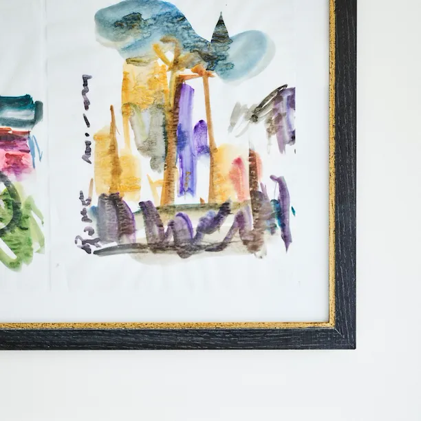 Colourful painting inside Bellavista Penthouse Suite at Hotel Eden, Rome