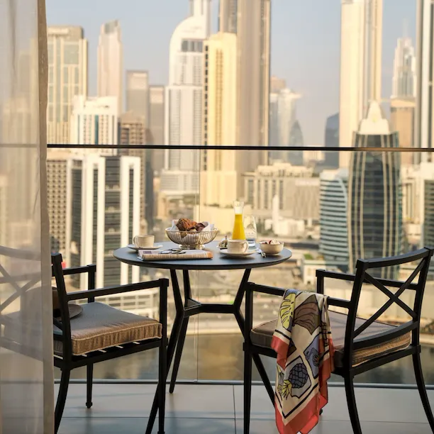 View from Marina suite at The Lana, Dubai