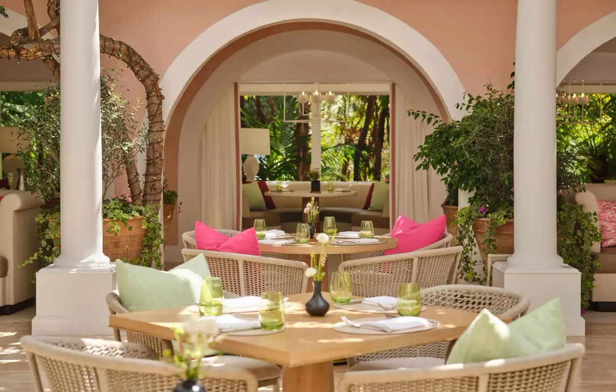 The Restaurant at Hotel Bel-Air alcove booth facing view