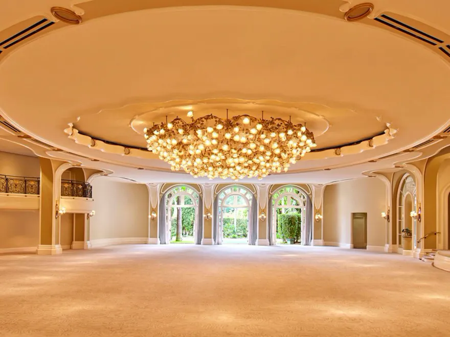 Crystal ballroom and pre-function space at The Beverly Hills Hotel