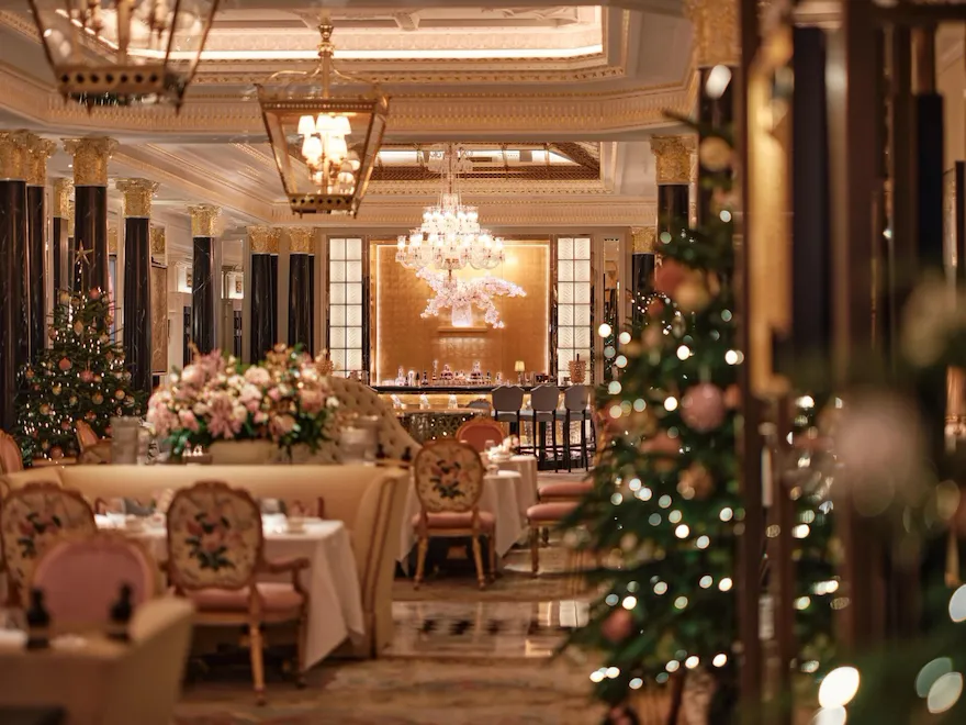 Images showing the Christmas decorations at The Dorchester