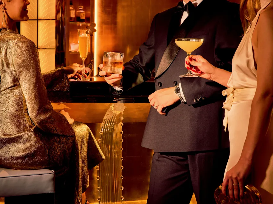 Guests enjoying a drink at the Artists Bar - New Years Eve at The Dorchester