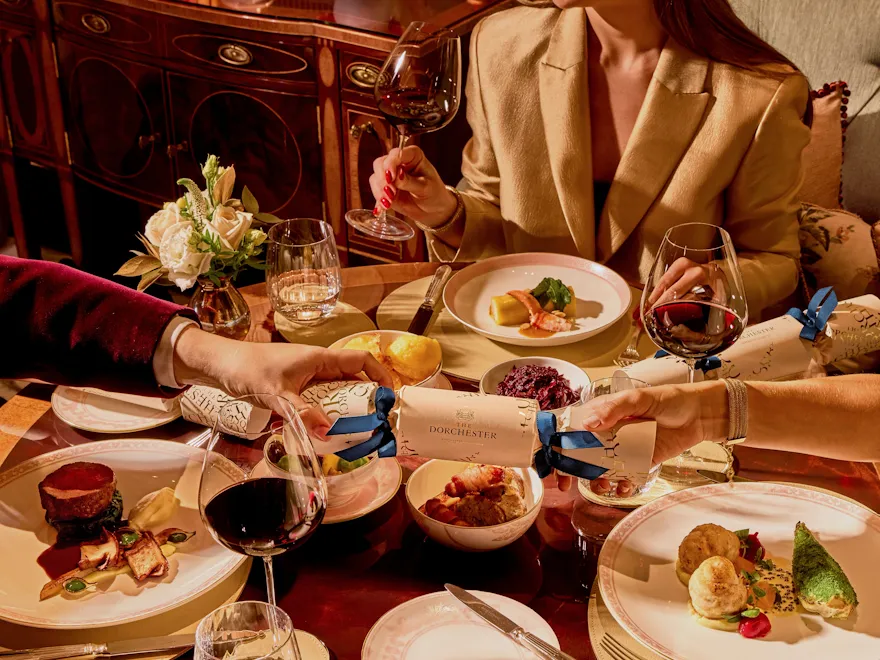 The Promenade at The Dorchester Festive Dining - Christmas meal table spread